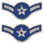 Air Force E-2 Airman Metal Chevron Rank Insignia 
