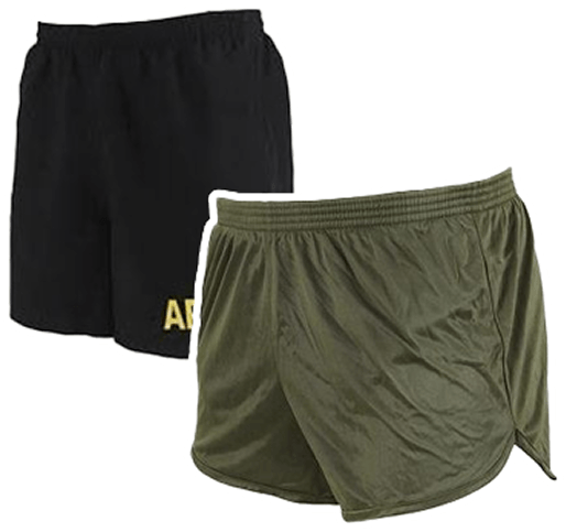 action with PT/athletic shorts.