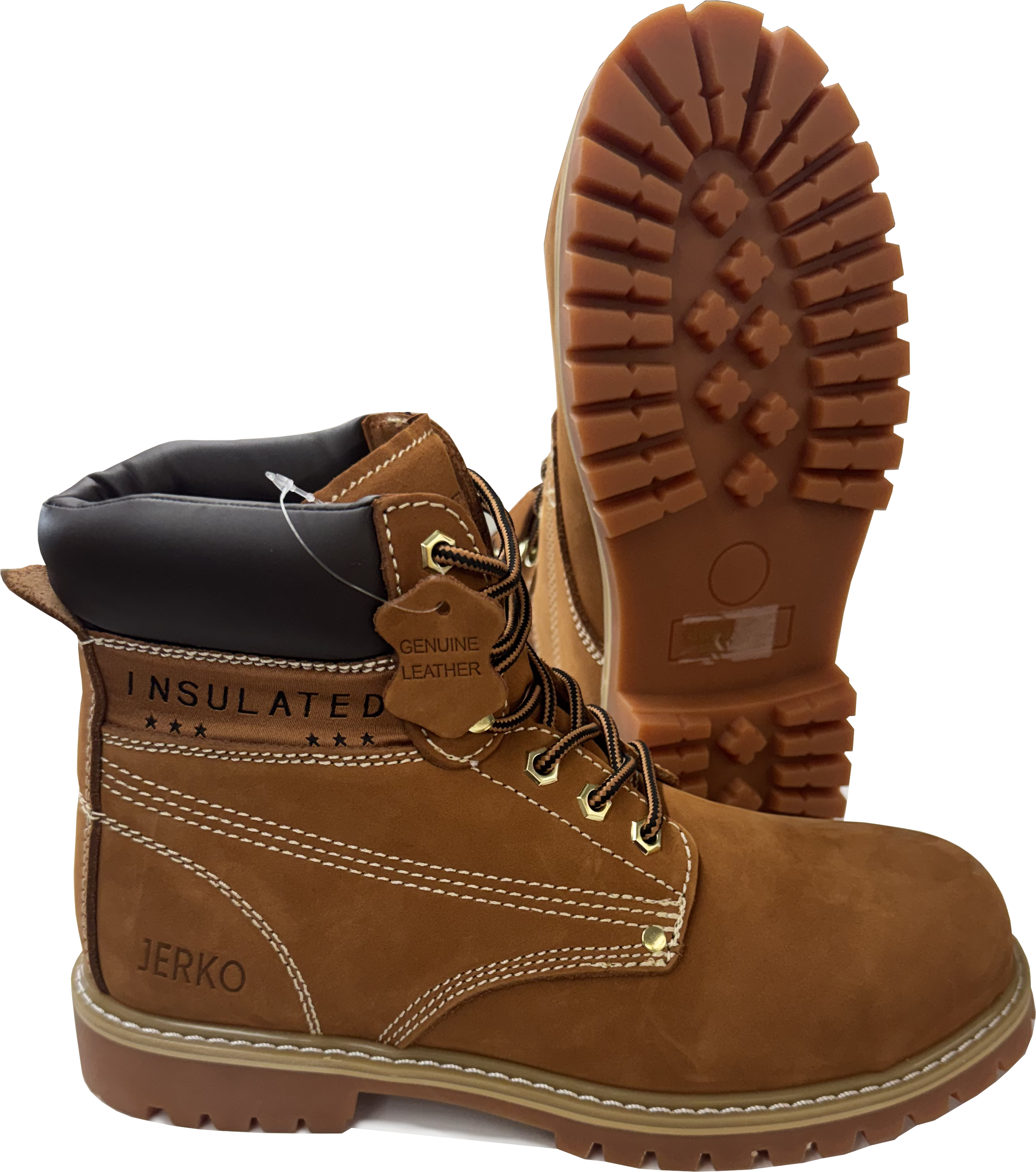 Steel Toe Safety Genuine Leather Men’s Work Boots Dk-Brown-Leather-Steel-Toe-3.  main image 4