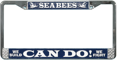 Buy US Navy Seabees Can Do License Plate Frame at Army Surplus World