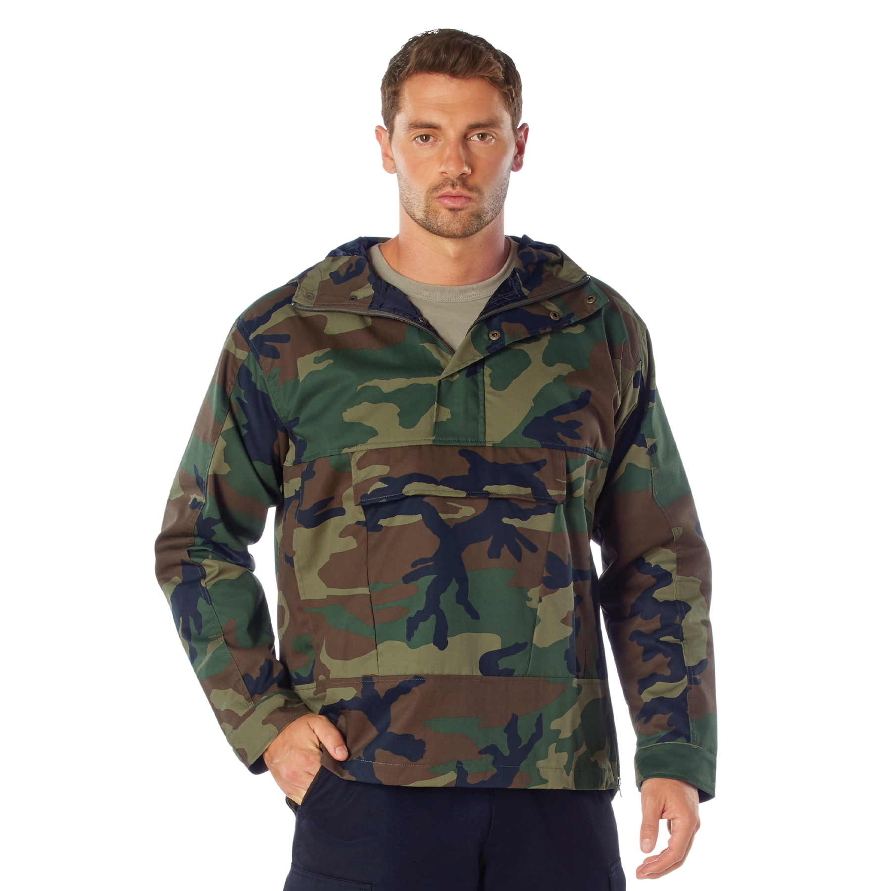 Buy Woodlad Camo Anorak Pullover Jacket from Army Surplus World