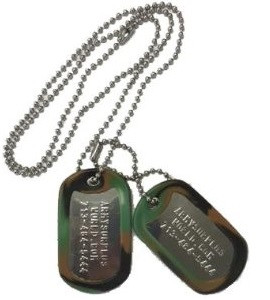 kids army dog tags