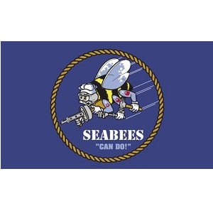 スペシャル　40s〜 SEABEES Pennant Buy 3ft x 5ft US Navy Seabees Flag at Army Surplus World