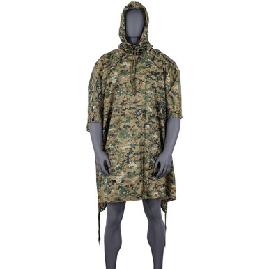 ジャケット・アウター GOA military hoodie design poncho Digital Woodland Ripstop Nylon Poncho | Military Luggage