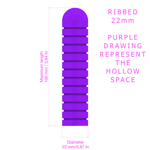 PLEASURE POCKET RIBBED 22mm