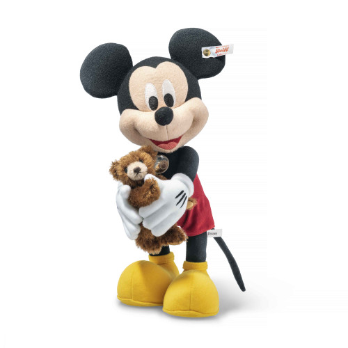 Disney "D100" Mickey Mouse with Mini Teddy Bear, 12 Inches (PRE-ORDER)