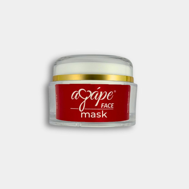 The Agape FACE Mask is a high-performance, creamy treatment designed to detoxify the skin without the harsh, cracking sensation of traditional clay masks. Engineered by the experts at SkinBlends, this mineral-rich formula serves as a vital "rebalance" step in any clinical skincare routine. It effectively draws out environmental pollutants and excess sebum while simultaneously drenching the skin in a soothing medley of over a dozen botanical extracts.

Purify. Calm. Rebalance.
The Agape FACE Mask utilizes a dual-clay system to deliver a deep follicular clean:

Kaolin & Bentonite: These professional-grade clays act as magnets for impurities, gently refining the appearance of pores and smoothing skin texture.

The Botanical Medley: A calming infusion of Organic Chamomile, Green Tea, Calendula, and Cucumber instantly comforts sensitized skin and reduces the appearance of redness.

Astringent Refinement: Witch Hazel, Sage, Yarrow, and Lavender work in harmony to tone and tighten, leaving the complexion looking refreshed and visibly renewed.

Clinical Hydration Meets Spa-Level Luxury
Unlike typical detox masks that leave the skin feeling stripped, the Agape FACE Mask is fortified with Panthenol (Pro-Vitamin B5), Allantoin, and Vitamin E. These ingredients ensure that while your pores are being cleared, your moisture barrier is being replenished. Infused with organic Ylang Ylang, Lemon, and Lime essential oils, it provides a sensory experience that rivals a high-end medical spa treatment.