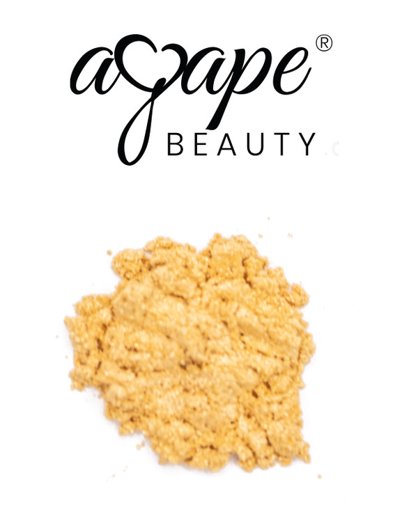 gold mineral eyeshadow, gold bling makeup, sparkly gold pigment, clean beauty highlighters, preservative free gold eyeshadow, natural mineral highlighter, metallic gold eye pigment, sparkle makeup, talc free gold shadow, inner corner eye brightener, zero tug mineral makeup, shimmer eye pigment