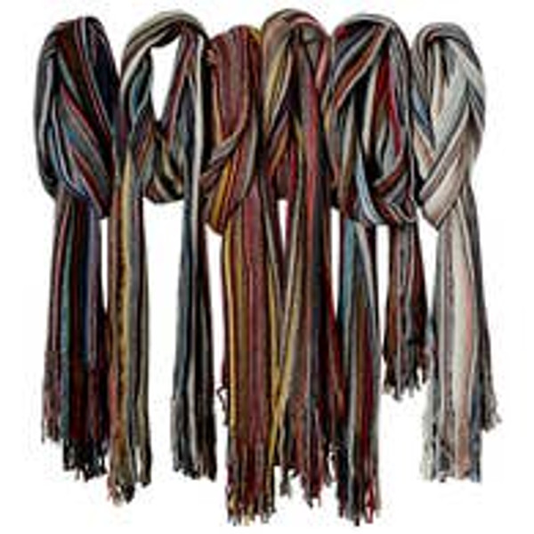 Multicolour Fringe Scarf, assorted