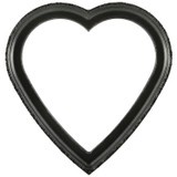 #401 Heart Frame - Black Silver