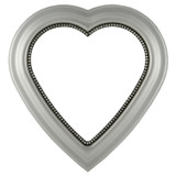 #458 Heart Frame - Silver Spray