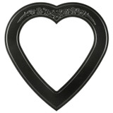 #831 Heart Frame - Black Silver