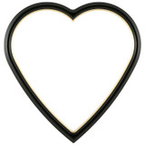 #551 Heart Frame - Matte Black with Gold Lip