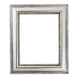 #452 Rectangle Frame - Silver Leaf with Brown Antique