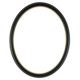 #551 Oval Frame - Gloss Black with Gold Lip