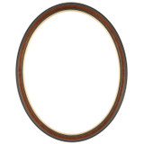 #551 Oval Frame - Vintage Walnut with Gold Lip
