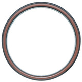 #551 Circle Frame - Rosewood with Silver Lip