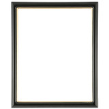 #551 Rectangle Frame - Gloss Black with Gold Lip