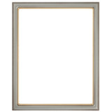 #551 Rectangle Frame - Silver Shade with Gold Lip