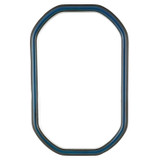 #551 Octagon Frame - Royal Blue with Silver Lip