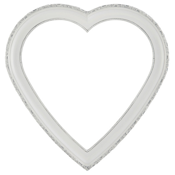 #401 Heart Frame - Linen White