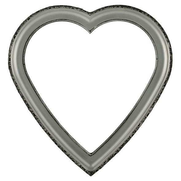 #401 Heart Frame - Silver Spray
