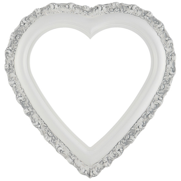 #454 Heart Frame - Linen White