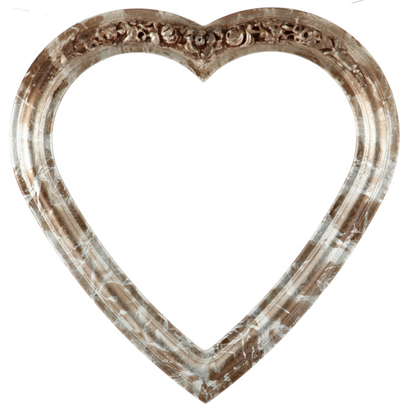 #461 Heart Frame - Champagne Silver