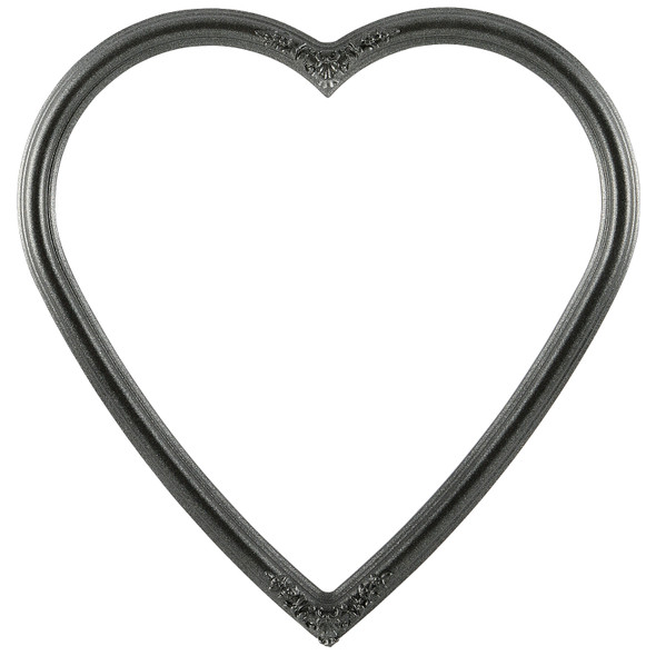 #554 Heart Frame - Black Silver