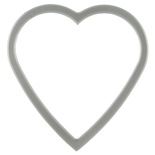 #810 Heart Frame - Silver Spray