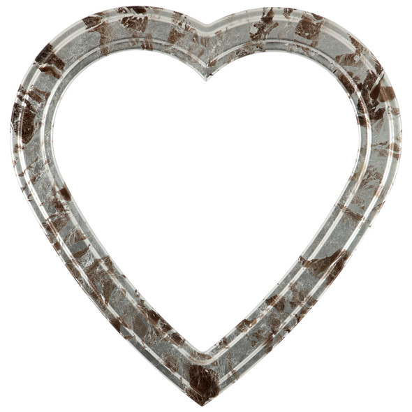 #820 Heart Frame - Champagne Silver