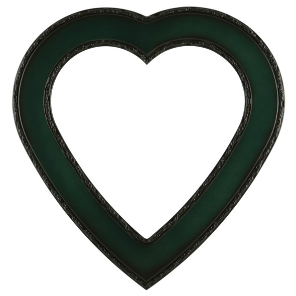 #832 Heart Frame - Hunter Green