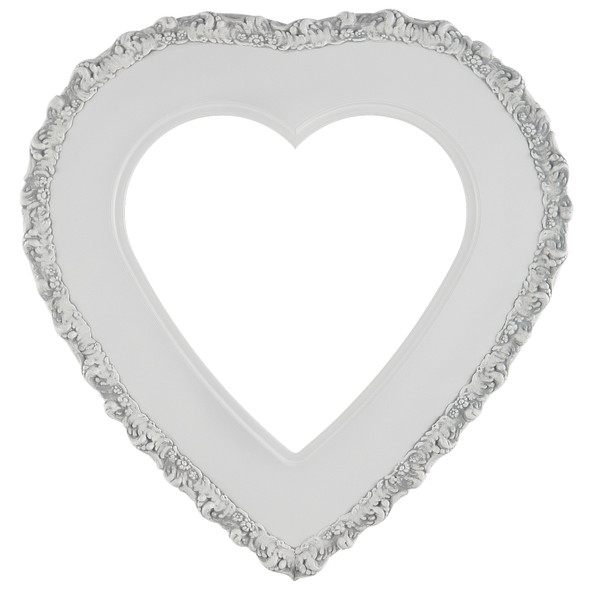 #844 Heart Frame - Linen White