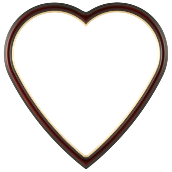#551 Heart Frame - Rosewood with Gold Lip