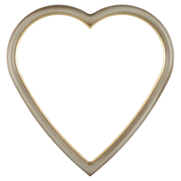 #551 Heart Frame - Taupe with Gold Lip