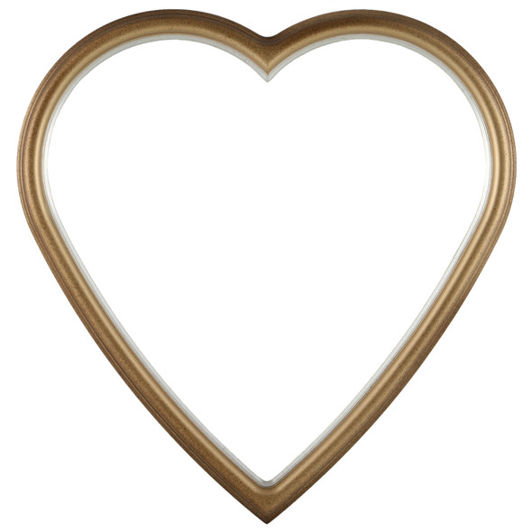 #551 Heart Frame - Desert Gold With Silver Lip