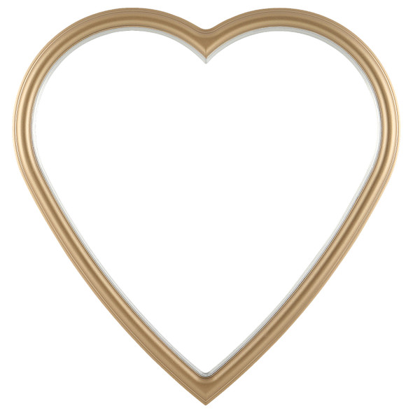 #551 Heart Frame - Gold Spray with Silver Lip