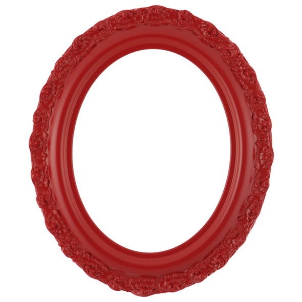 #454 Oval Frame - Holiday Red