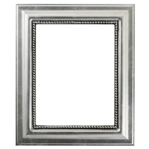#458 Rectangle Frame - Silver Leaf with Black Antique