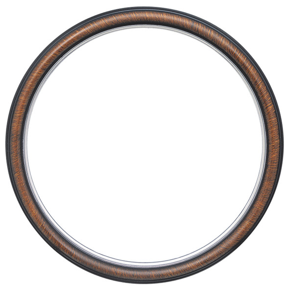 #551 Circle Frame - Vintage Walnut with Silver Lip