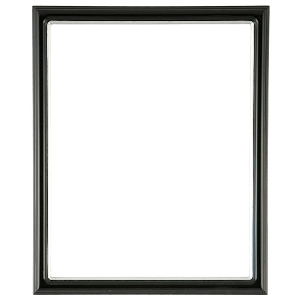 #551 Rectangle Frame - Gloss Black with Silver Lip