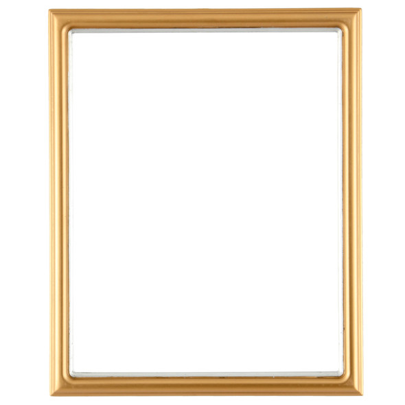 #551 Rectangle Frame - Gold Spray with Silver Lip