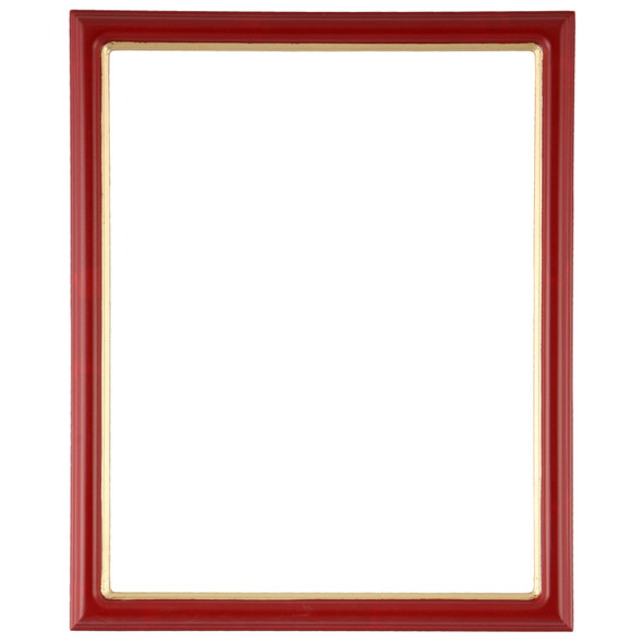 #551 Rectangle Frame - Holiday Red with Gold Lip