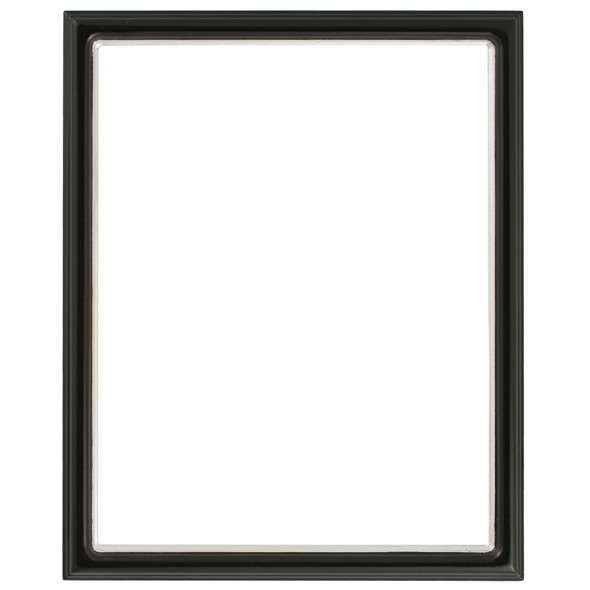 #551 Rectangle Frame - Matte Black with Silver Lip