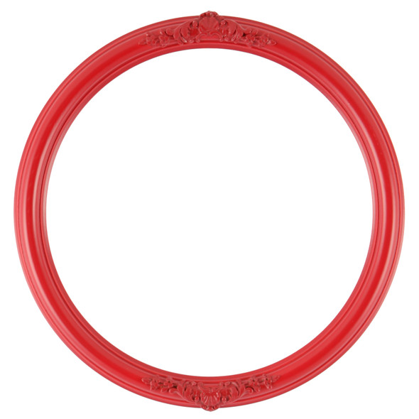 #554 Circle Frame - Holiday Red