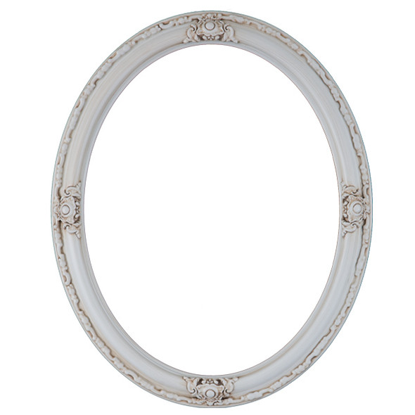 #601 Oval Frame - Antique White