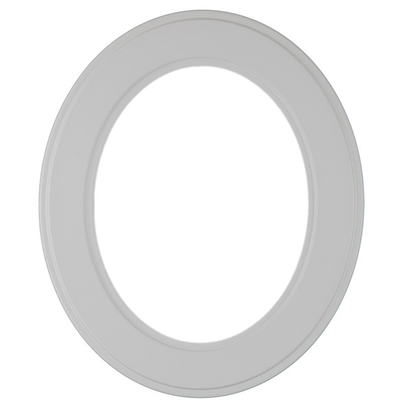 #830 Oval Frame - Linen White
