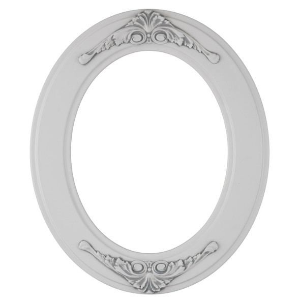 #831 Oval Frame - Linen White