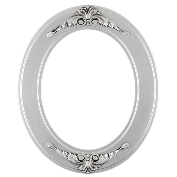 #831 Oval Frame - Silver Spray