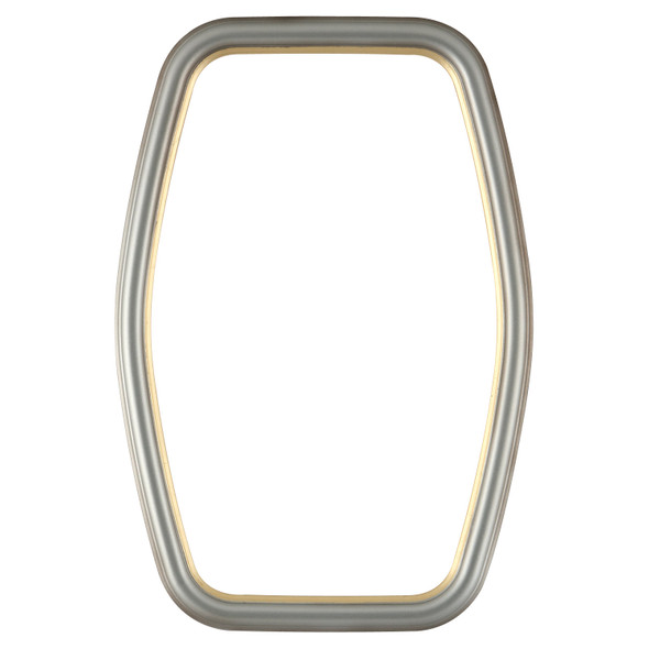 #551 Hexagon Frame - Silver Shade with Gold Lip